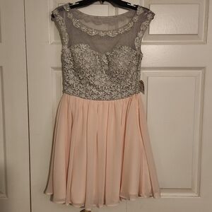 Elegant Lace and Chiffon Dress